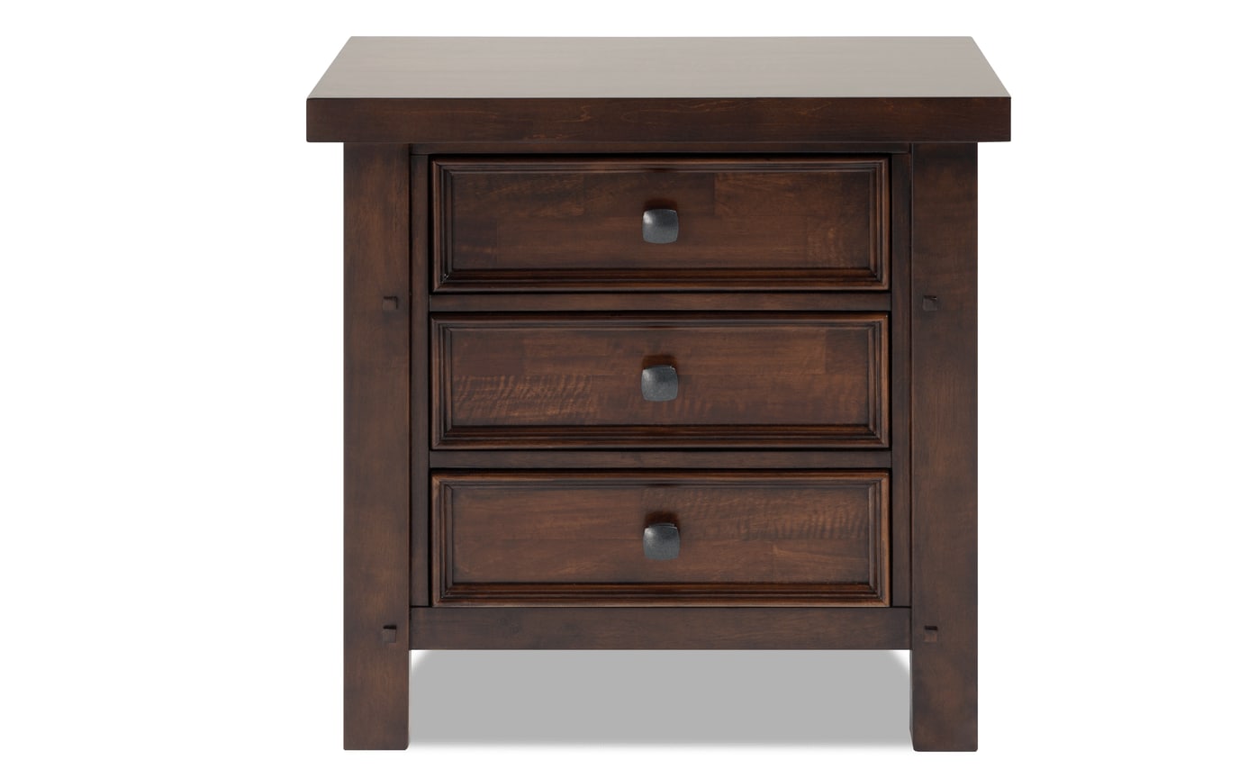 pecan wood nightstands