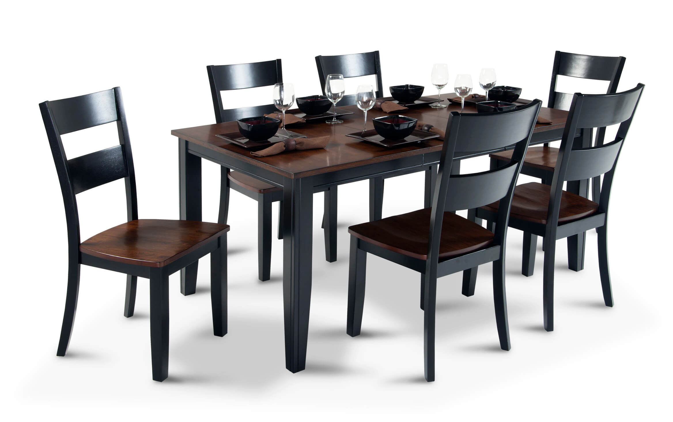 7 piece black dining room set