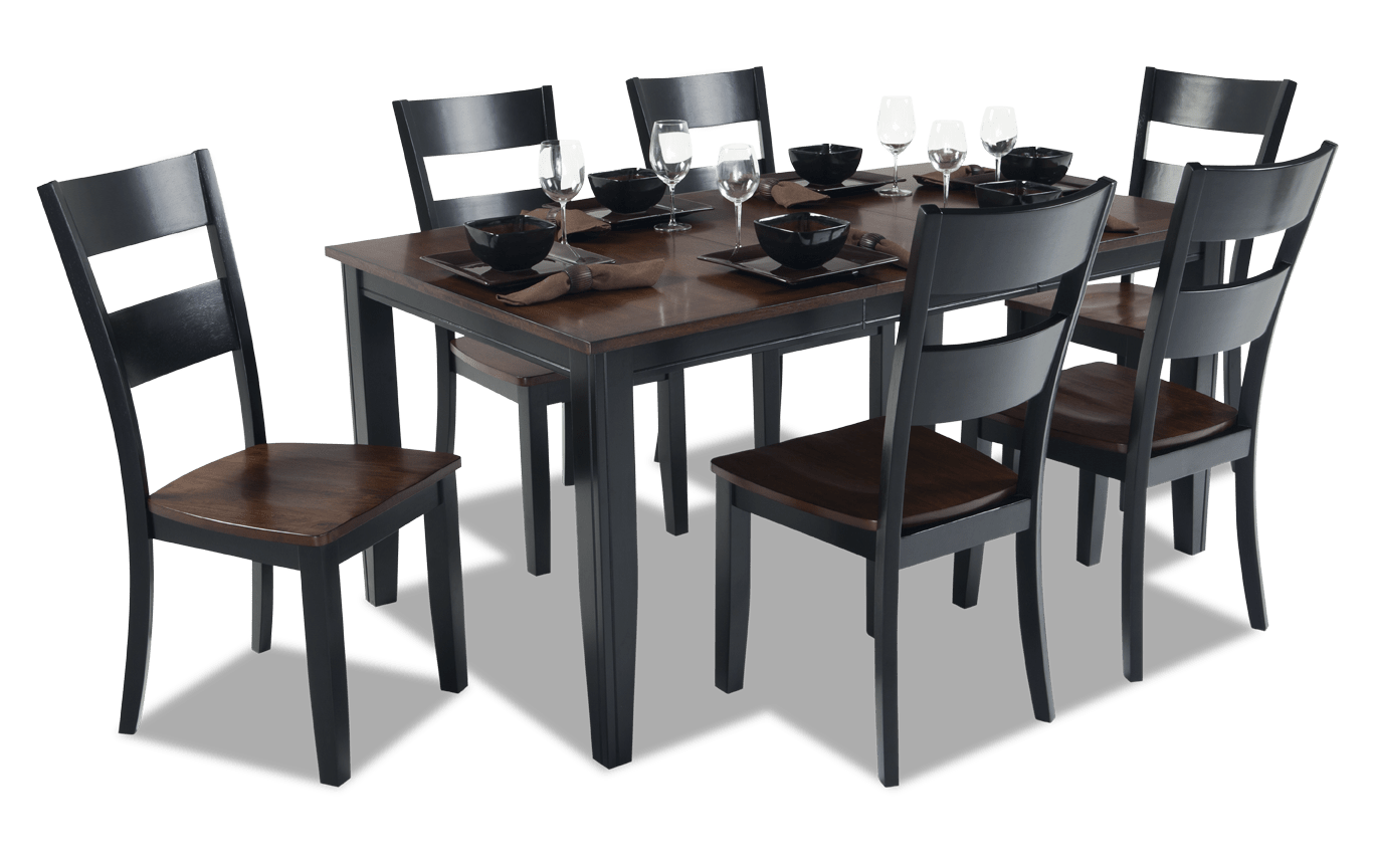 bobs furniture glass top dining table