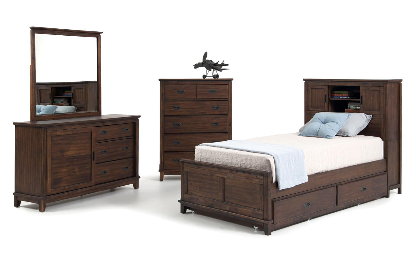 Chadwick Bookcase Bedroom Set With Trundle