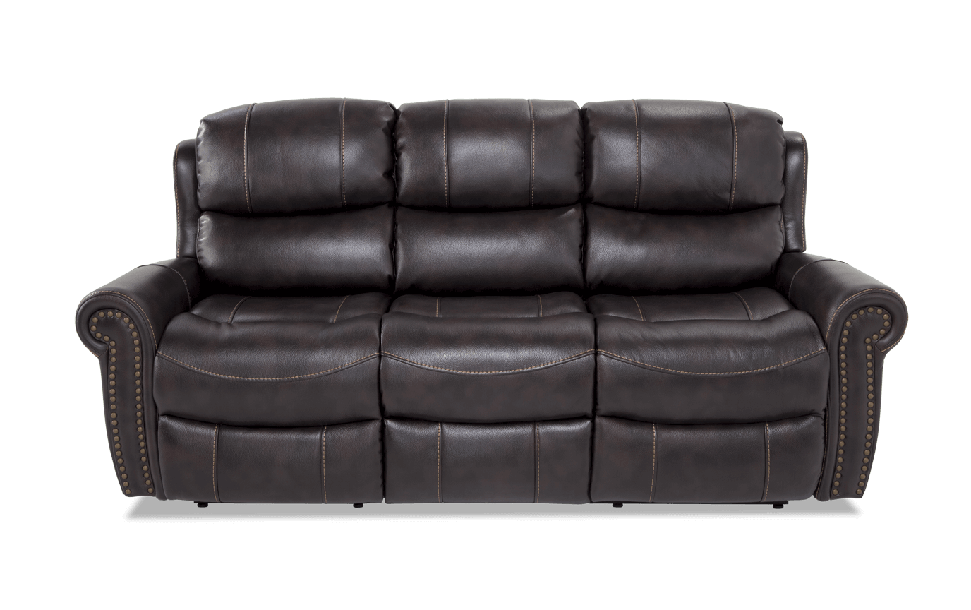 conductor Industrial Disciplinary Lannister Dual Power Reclining Sofa | Bob's Discount Furniture