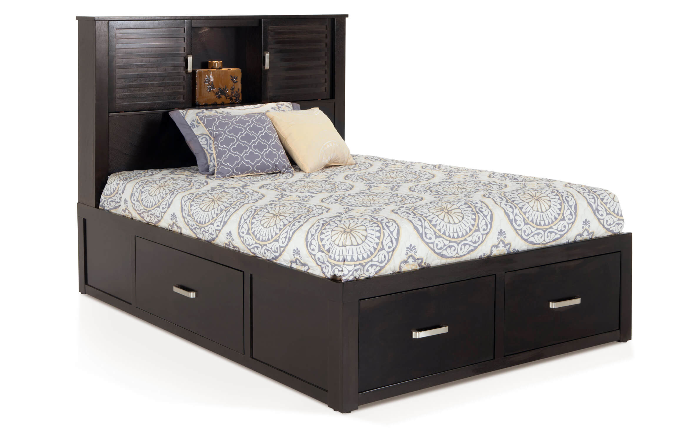 dalton twin espresso storage bed