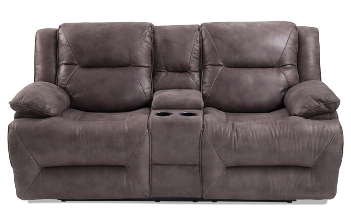 Loveseats Bob S Furniture Jennings Reclining Console Loveseat