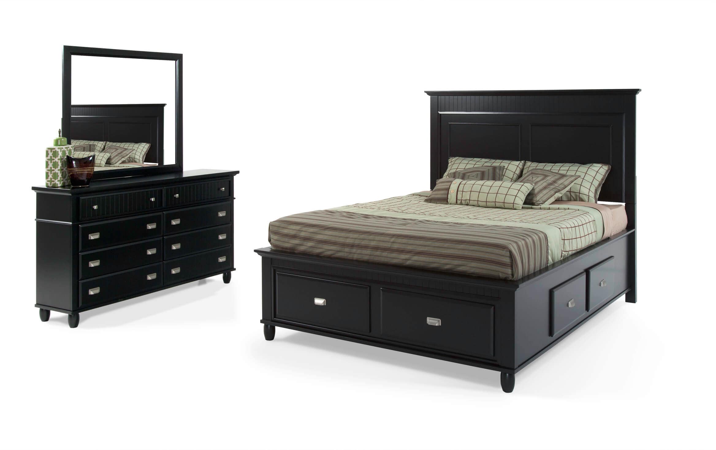 Spencer Storage King Black Bedroom Set Bob S Discount Furniture