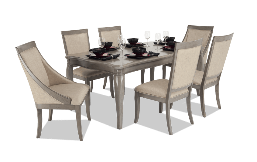 Gatsby 7 Piece Dining Set With Side Chairs Swoop Bob S Gatsby 7 Piece Dining Set With Side Chairs Swoop