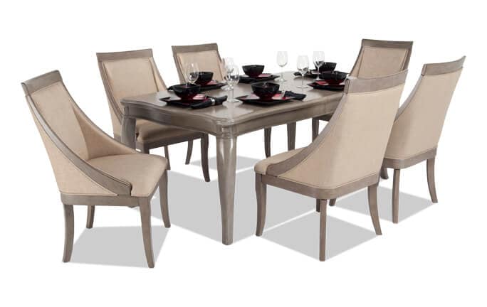 Gatsby 7 Piece Dining Set With Swoop Chairs
