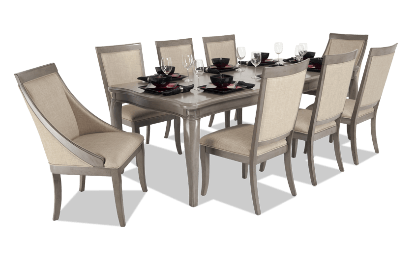 Gatsby 9 Piece Dining Set With Side Chairs Swoop Bob S Gatsby 9 Piece Dining Set With Side Chairs Swoop