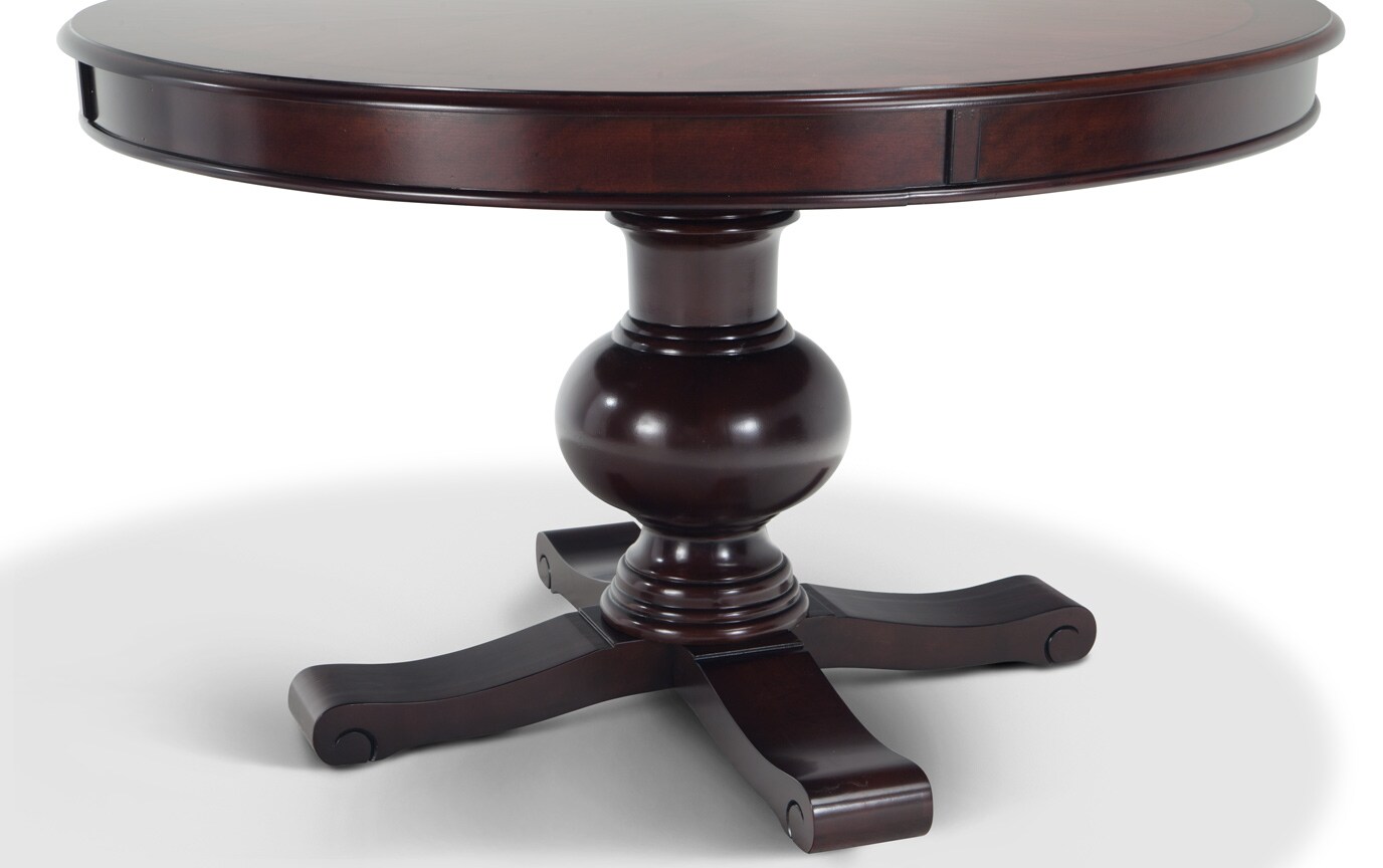 Gatsby Cherry Round Dining Table Bobs Com Gallery Slider Image 2