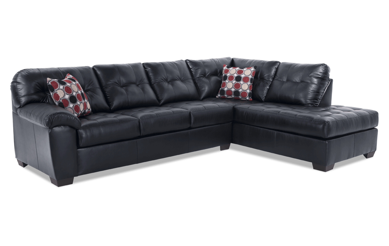 Mercury Black 2 Piece Left Arm Facing Sectional