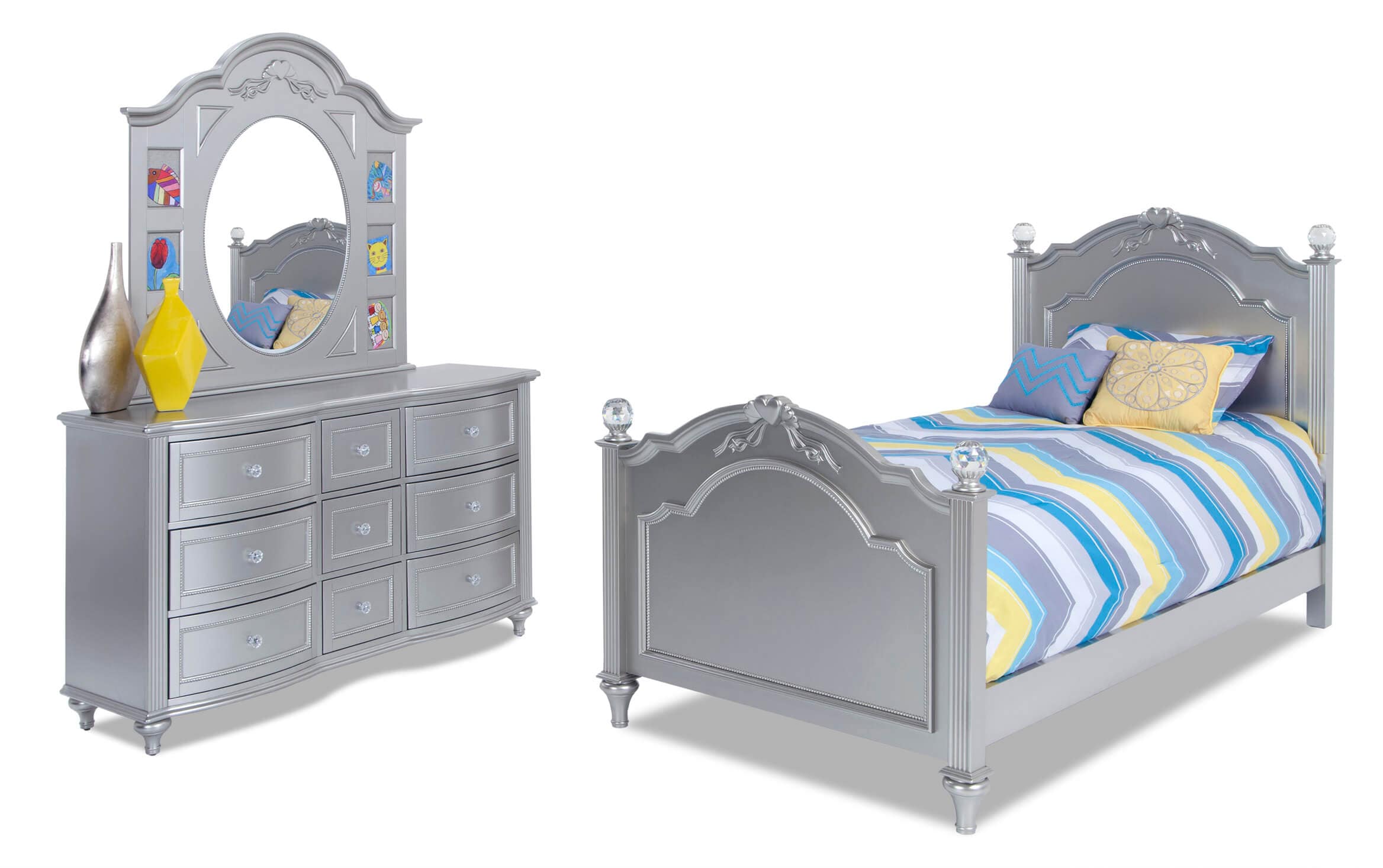 Madelyn Youth Twin Platinum Bedroom Set 