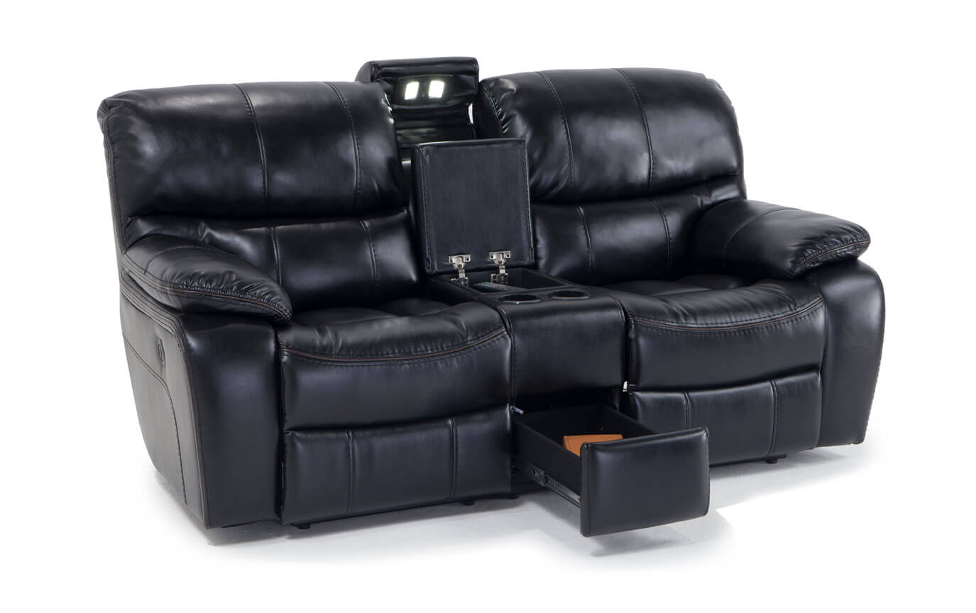 Avenger Power Reclining Console Loveseat
