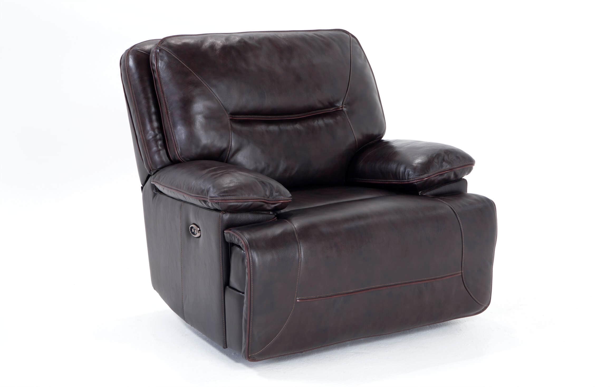 Marco Leather Power Recliner Bob S, Rustic Leather Light Tan Electric Recliner Chair