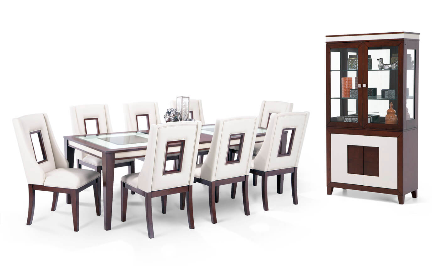 Kenzo 11 Piece Dining Set With Curio Bob S Furniture Kenzo 11 Piece Dining Set With Curio
