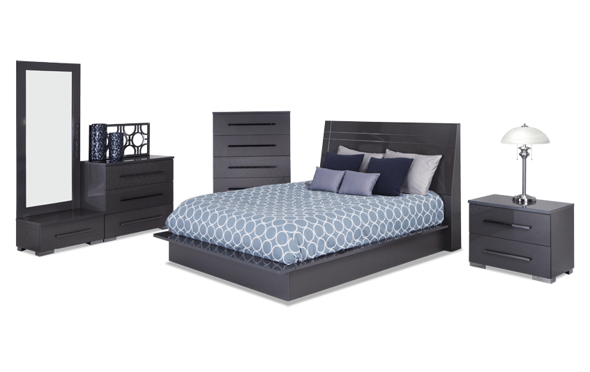 platinum bedroom set bob's furniture