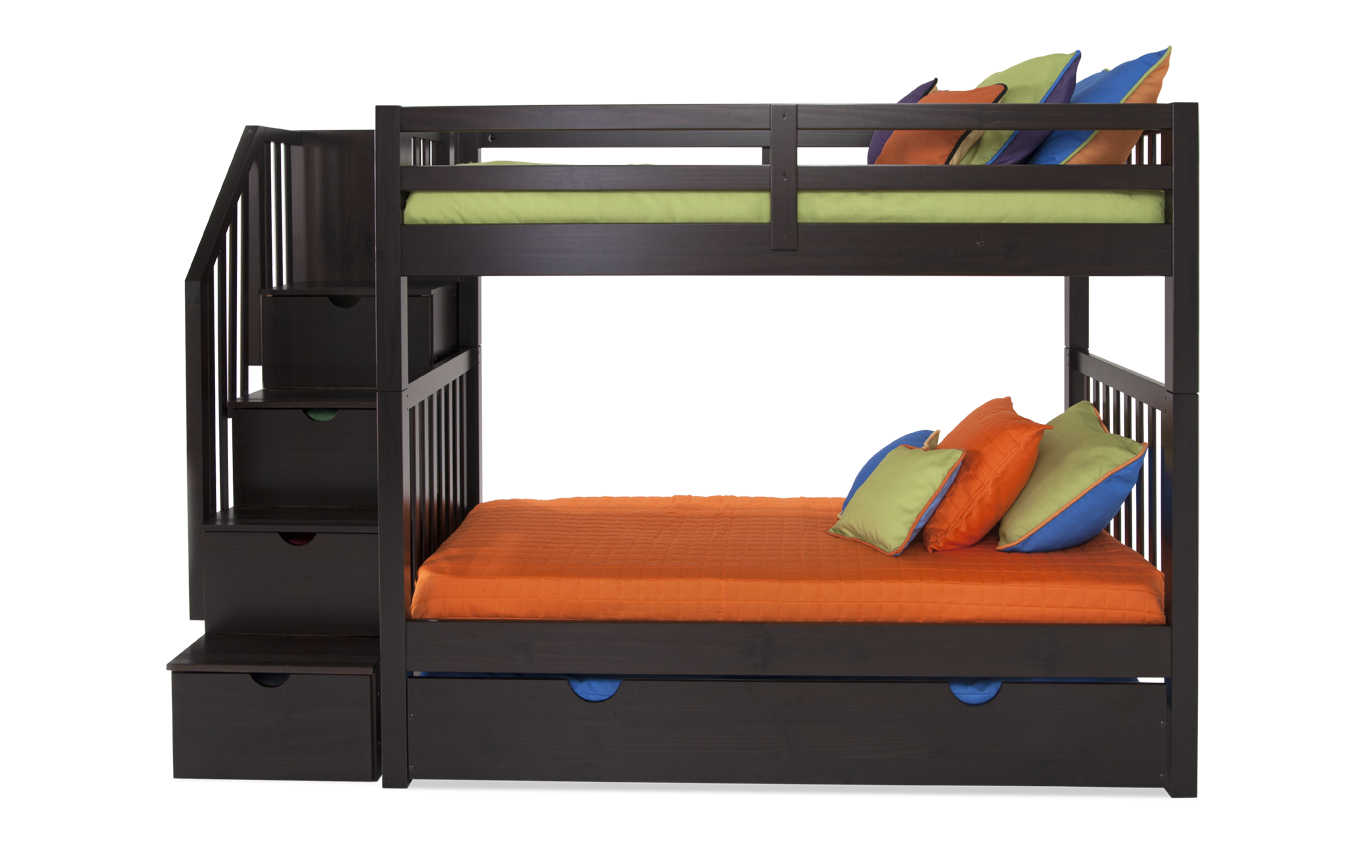 Keystone Stairway Bunk Bed With Storage Trundle Unit Bobs Com