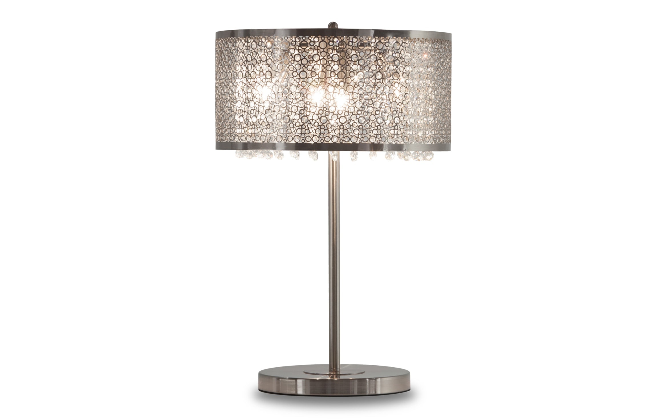 Glitter Silver Cut Out Crystal Lamp 