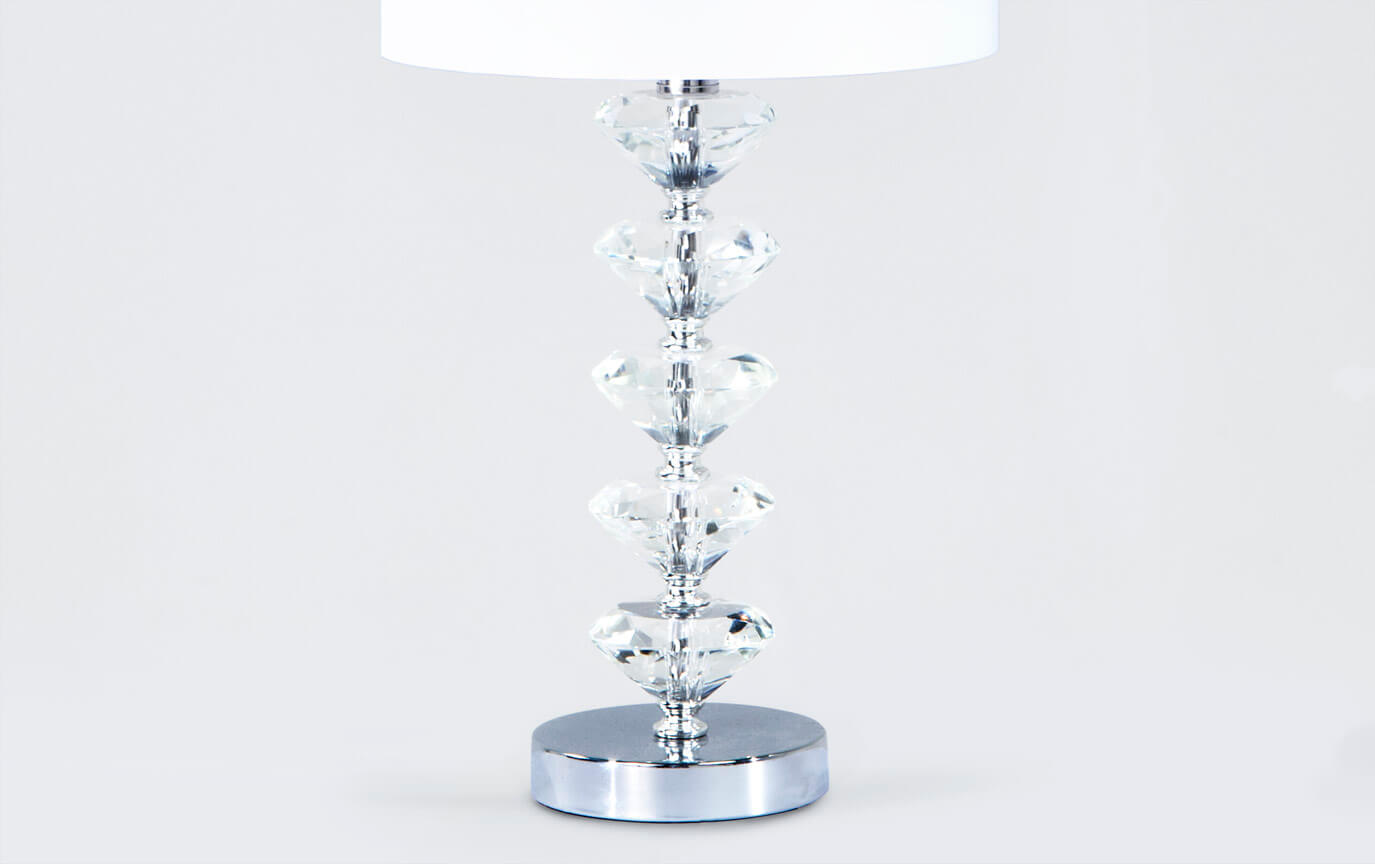 Set Of 2 Stacked Crystal Lamps Bob S Furniture Set Of 2 Stacked Crystal Lamps