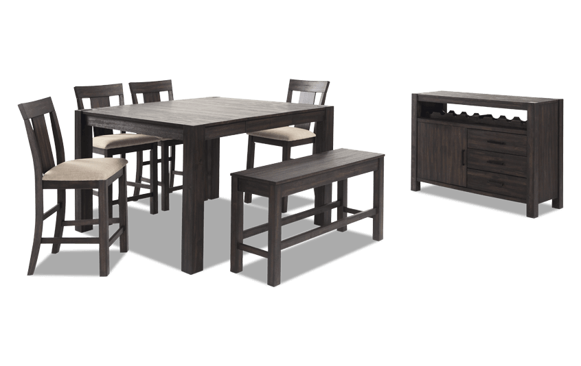 Summit 54 X 7 Piece Counter Set Bob S Furniture Summit 54