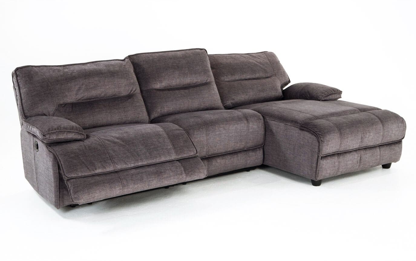 Pacifica Gray 3 Piece Power Reclining Left Arm Facing Sectional