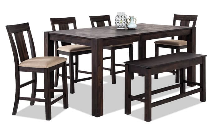 Bobs Furniture Kitchen Table Set / Bobs Furniture Dining Table | online information - The rectangle dining table features a trestle style base, perfecting the rustic, farmhouse style.