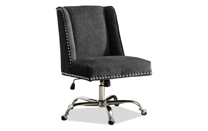 Office Chairs Bob S Furniture Sofia Charcoal Chrome Office Chair
