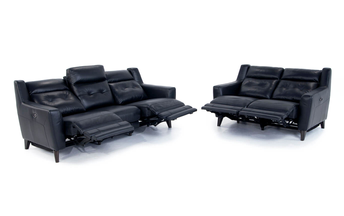 Stratus Leather Power Reclining Sofa Loveseat Baci Living Room