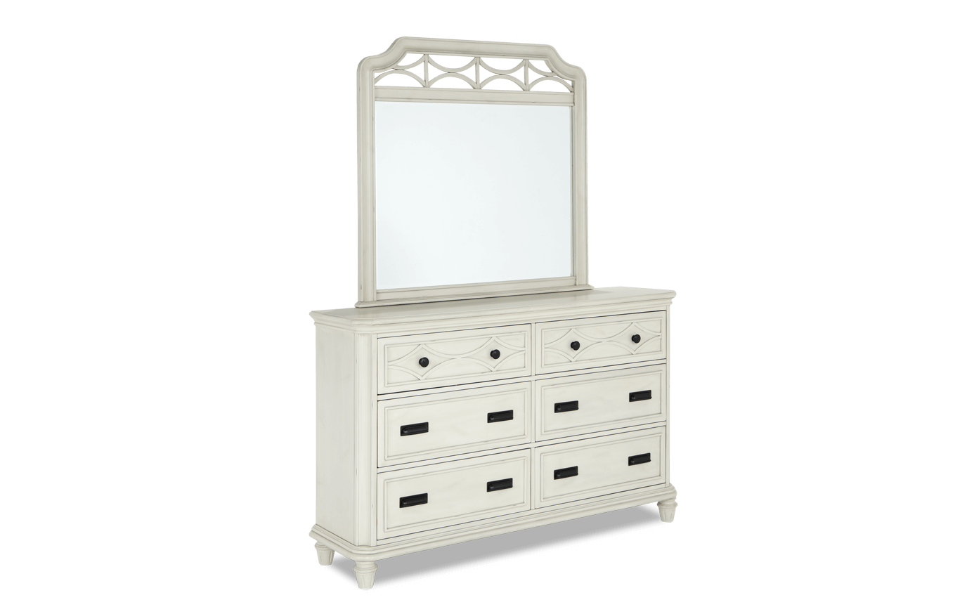 Mystic Bay White Dresser Mirror Bobs Com