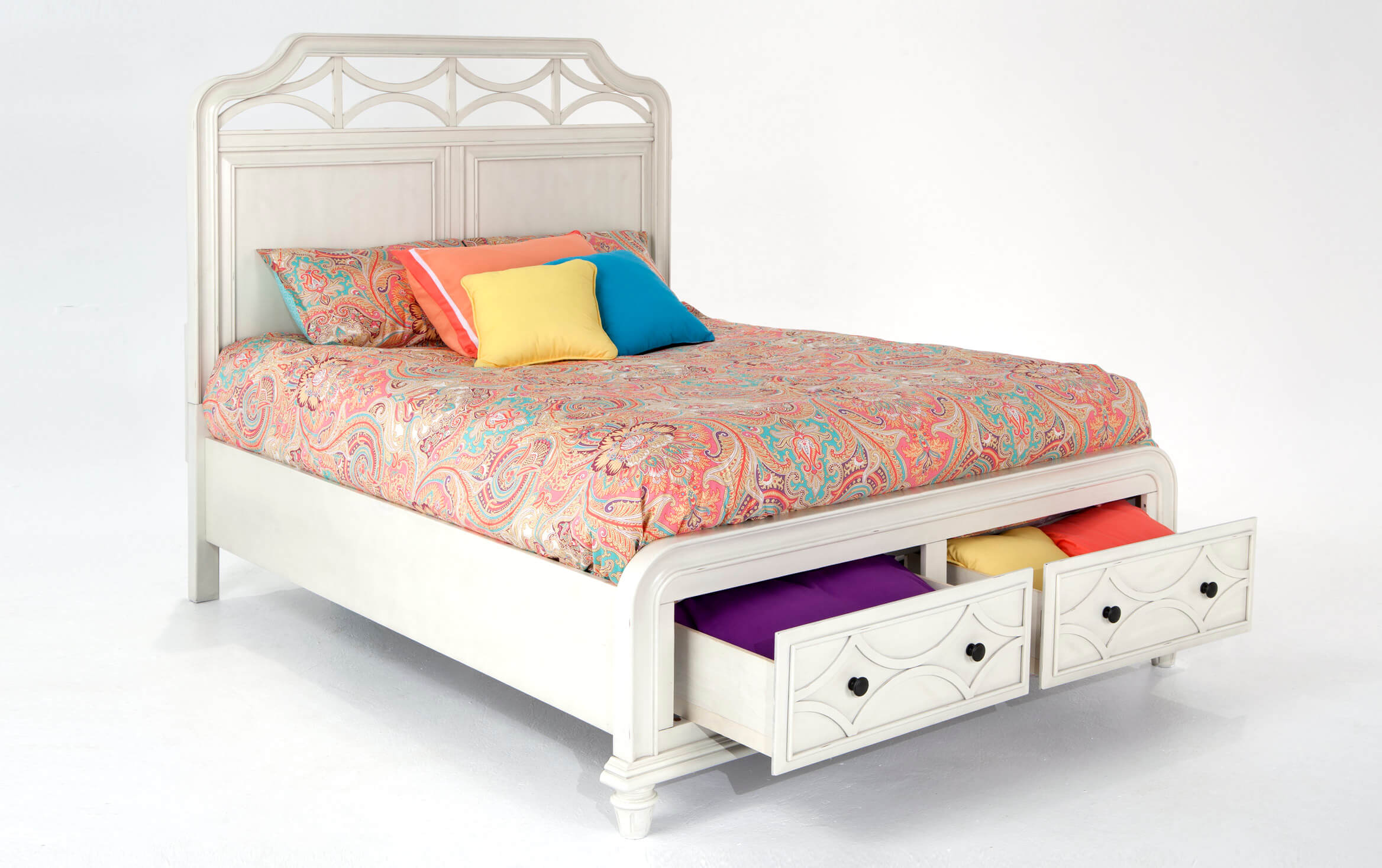 Mystic Bay Queen White Storage Bed Bobs Com
