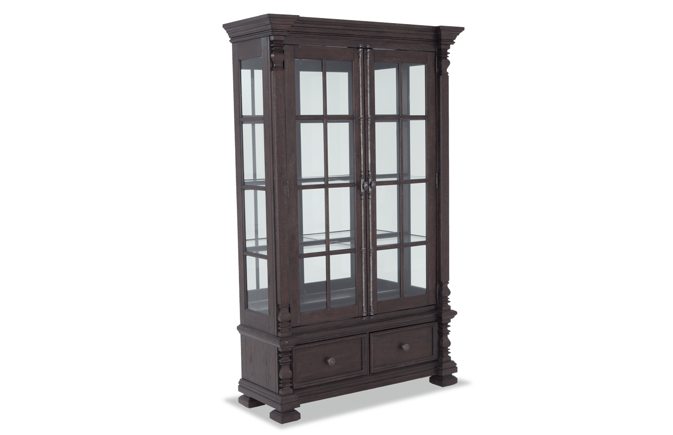 Riverdale Two Piece Curio Cabinet Bobs Com