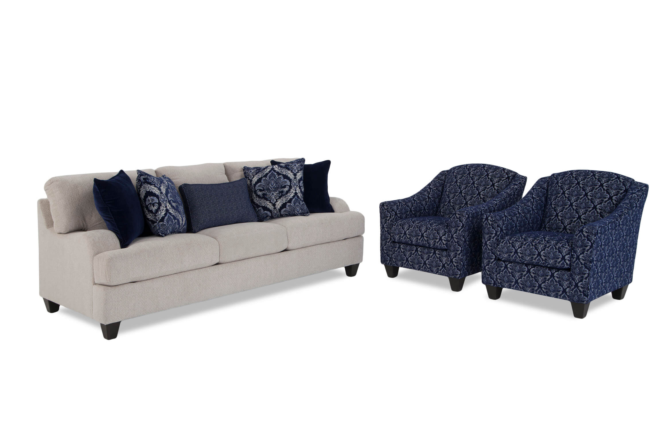 Hamptons Sofa 2 Accent Chairs Bobs Discount Furniture