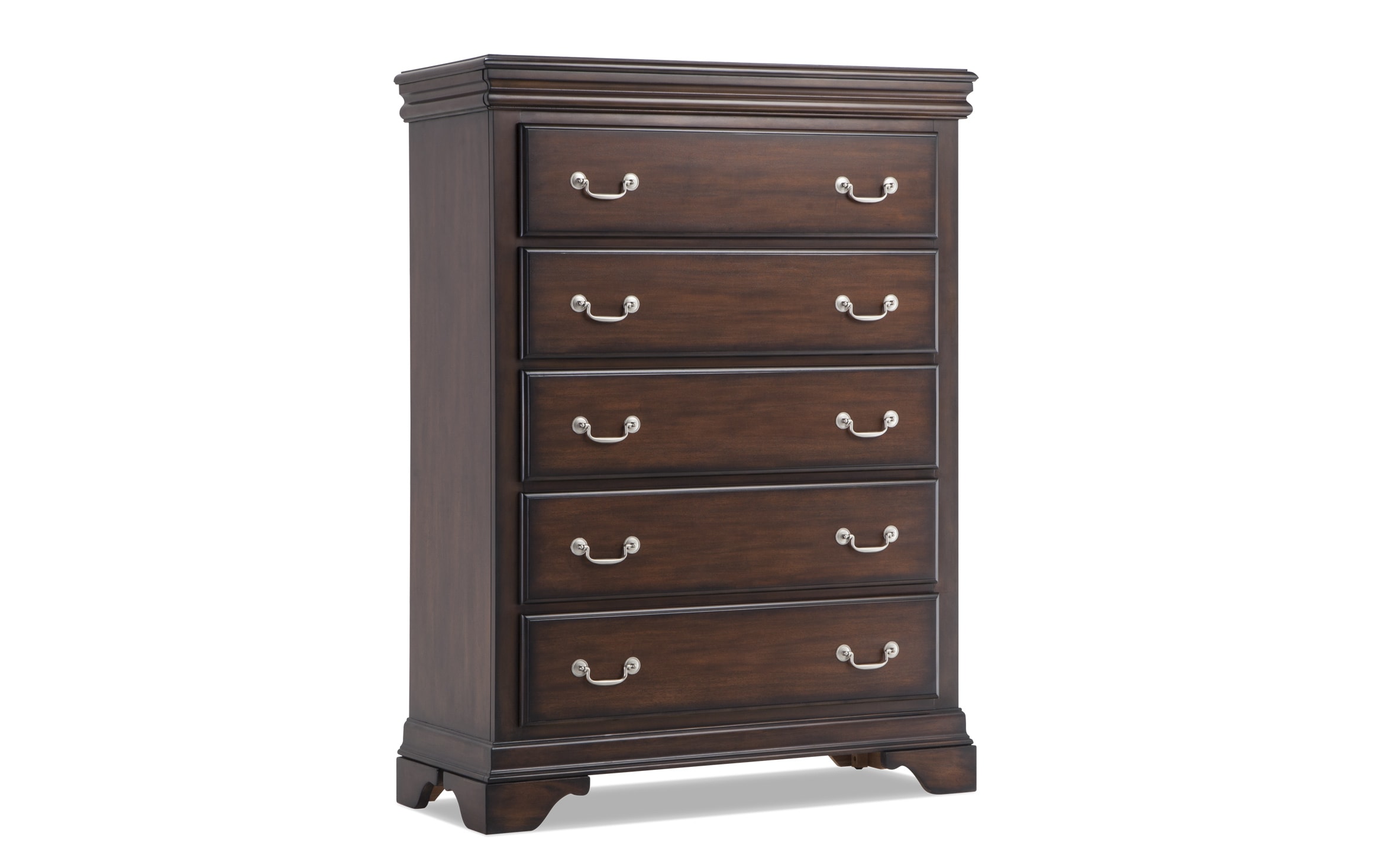 Louie Cherry 5 Drawer Chest Bob, 5 Drawer Dresser With Deep Drawers