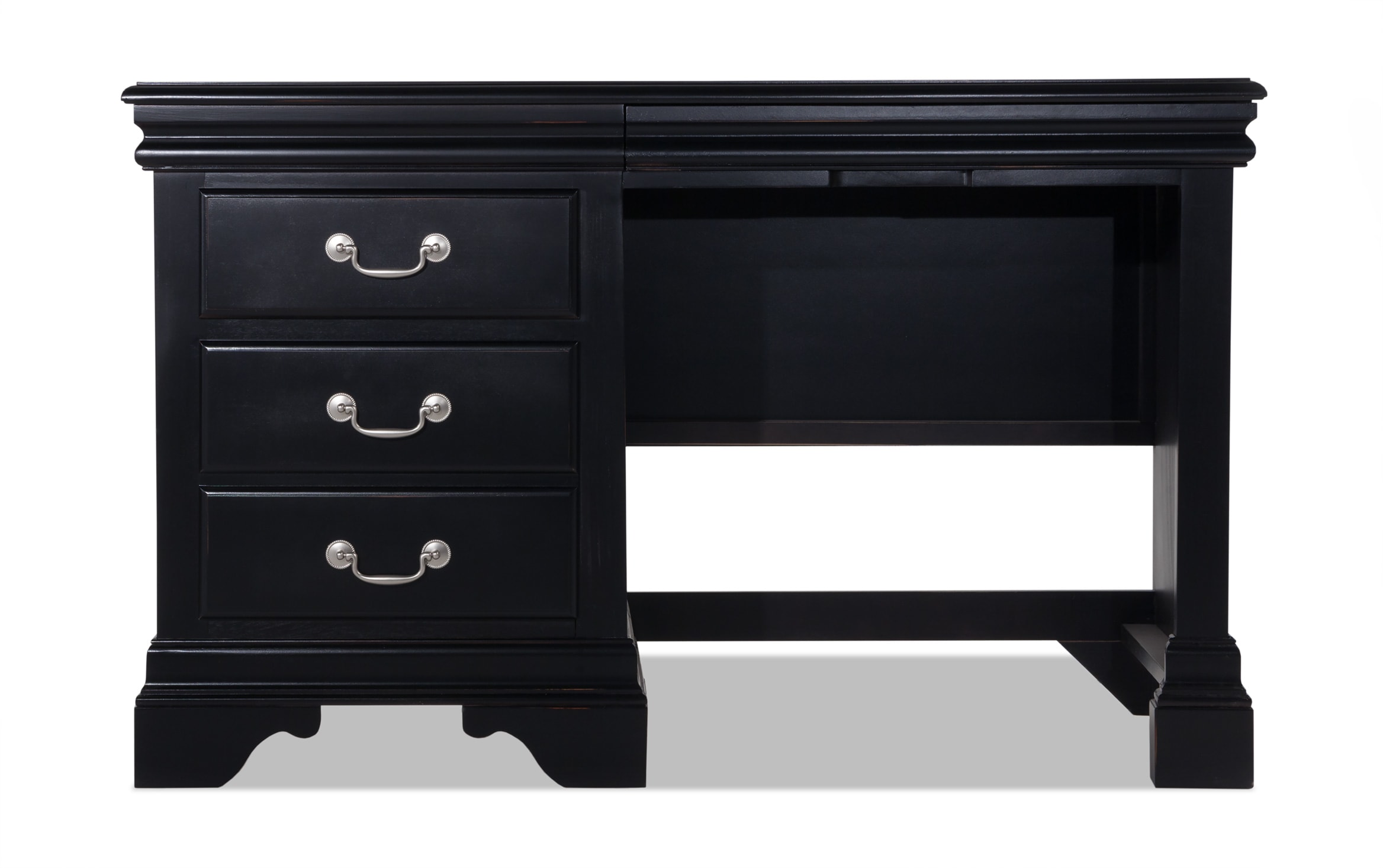 Louie Louie Black Desk Outlet Bobs Com