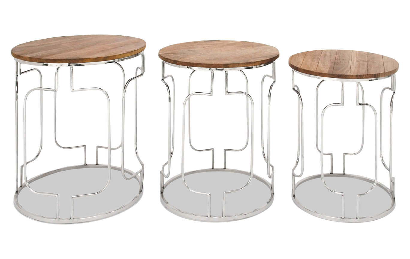 Set Of 3 Round Nesting Tables Bob S Furniture Set Of 3 Round Nesting Tables