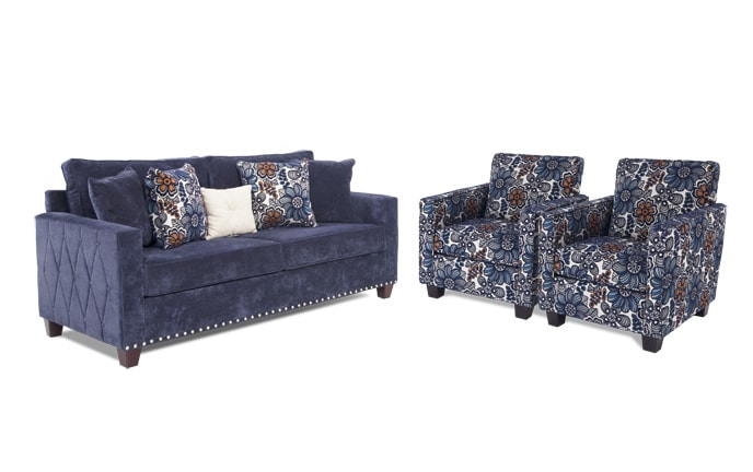 melanie sofa & 2 accent chairs | bob's discount furniture