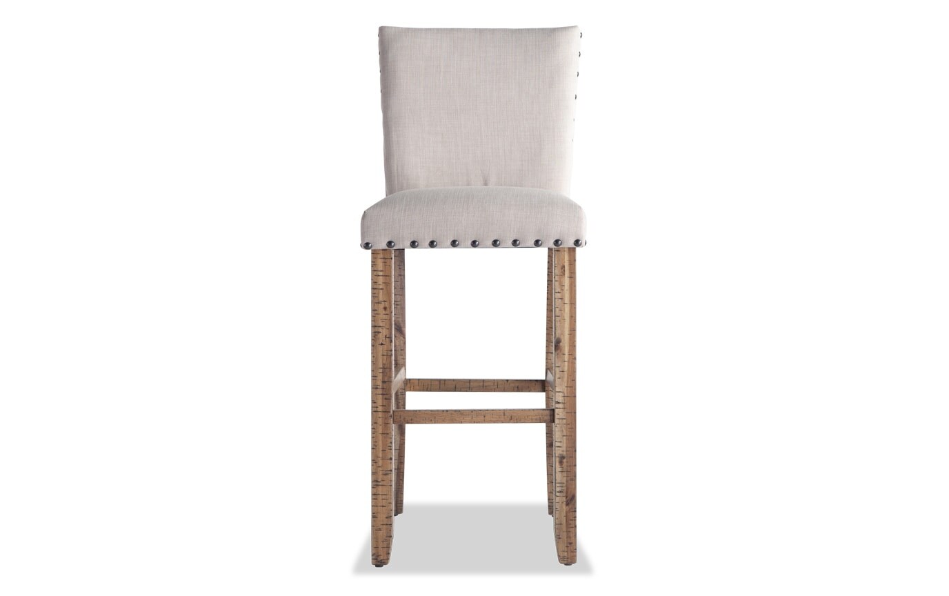 Sonoma Upholstered Bar Stool Bobs Com Gallery Slider Image 1