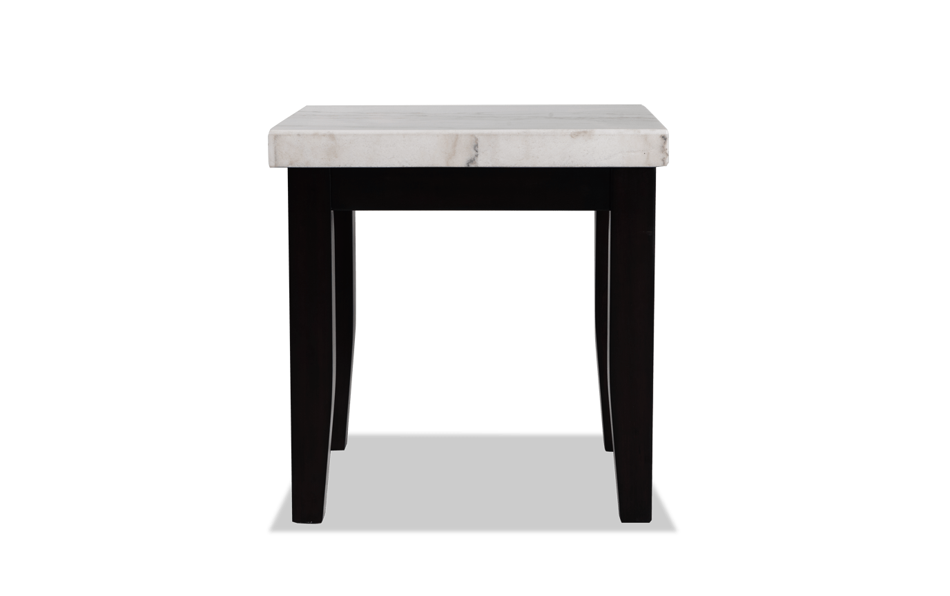 Montibello White Marble End Table Bobs Com