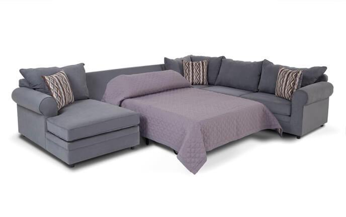 Sleeper Sofas Bob S Furniture Venus 4 Piece Right Arm Facing Bob O Pedic Gel Full Sleeper Sectional