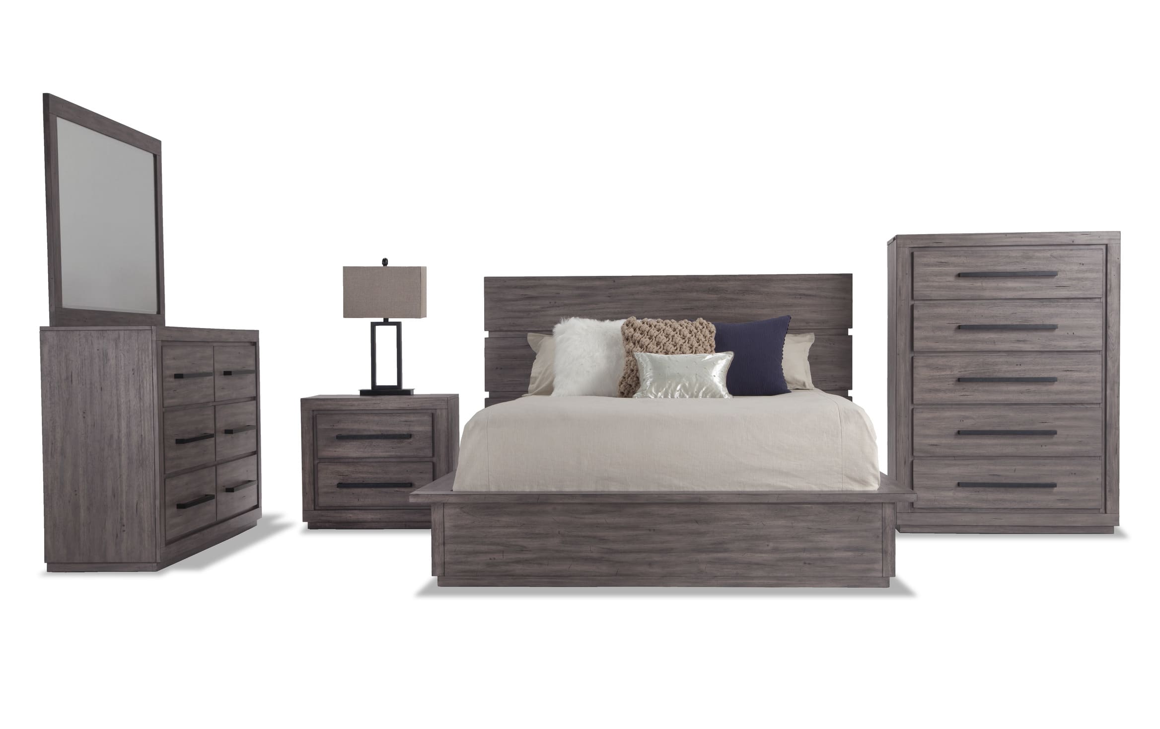 Elements Queen Bedroom Set Bob S, King Size Bed Sets Bobs Furniture