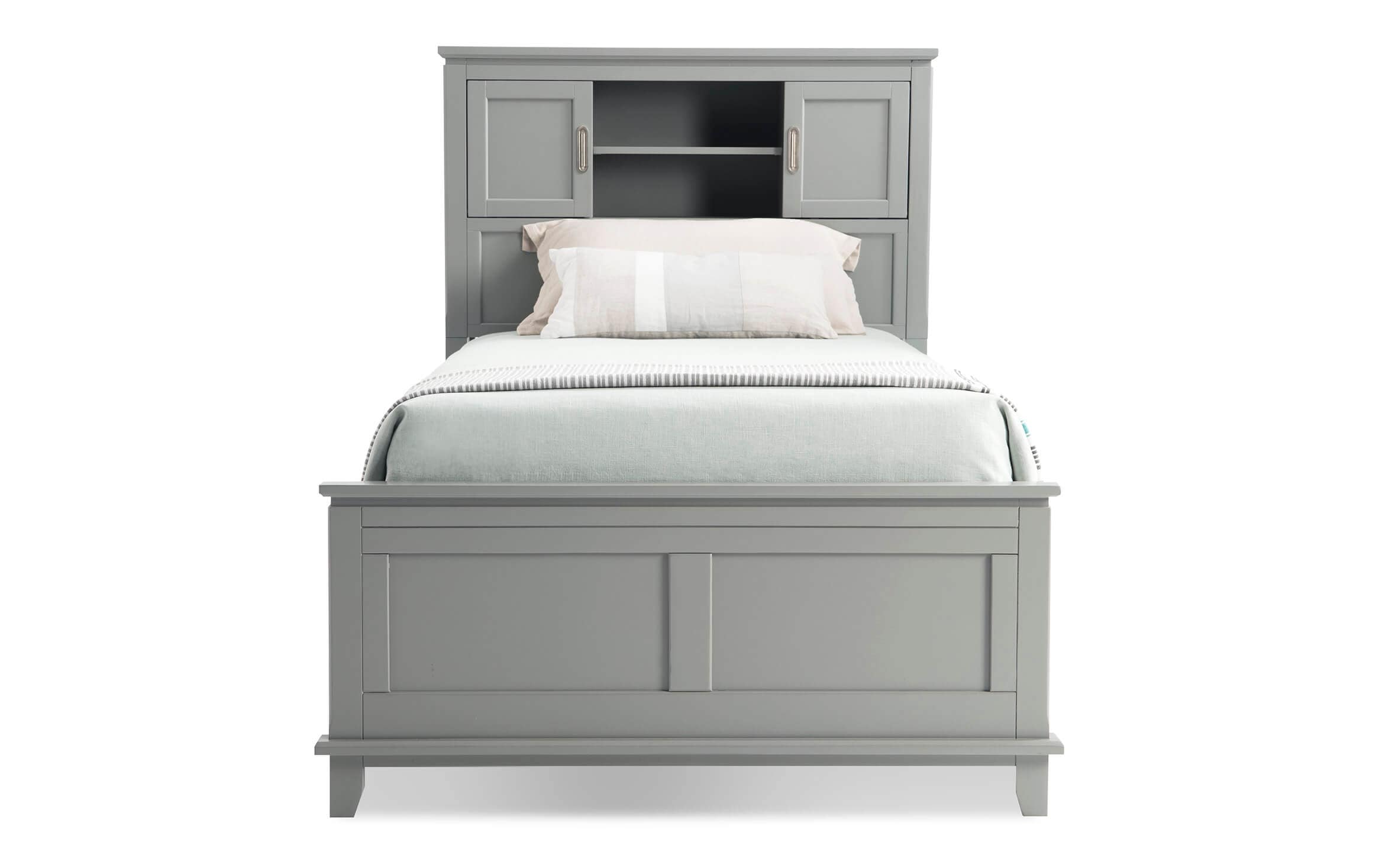 Chadwick Twin Gray Bookcase Bed Bob S, Full Size Bookcase Bed Frame