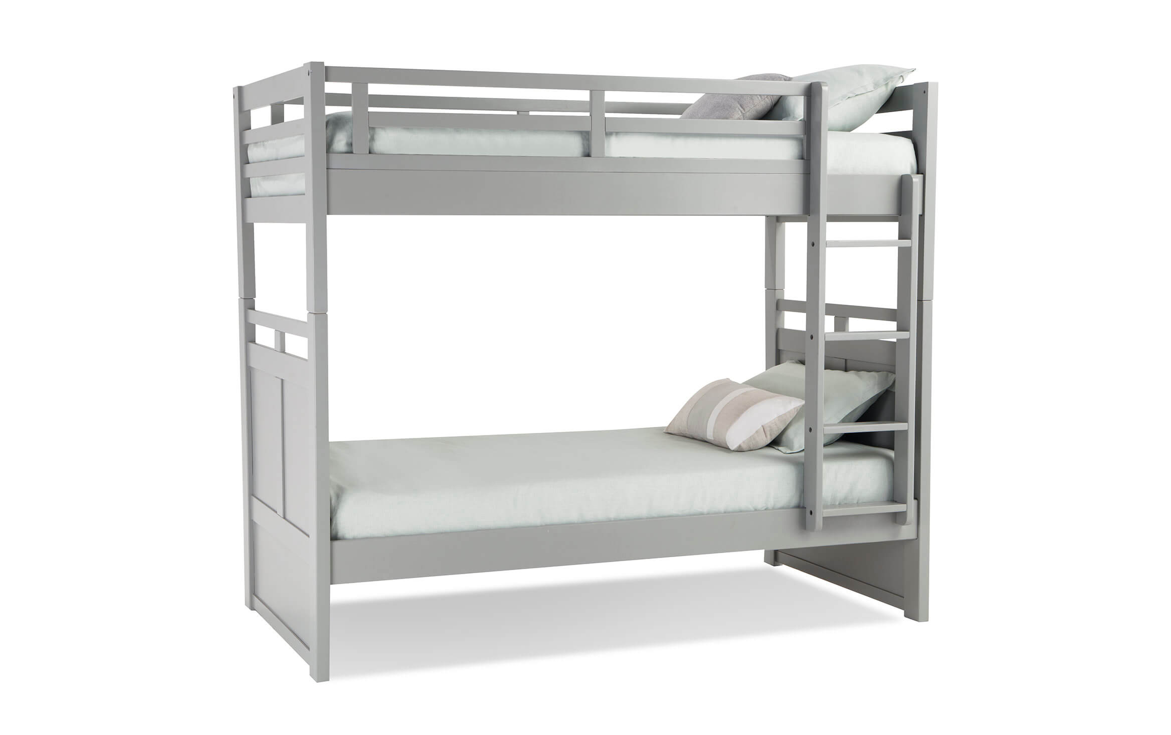 Chadwick Twin Gray Bunk Bed Bob S, Chadwick Twin Full Rustic Bunk Bed With Trundle