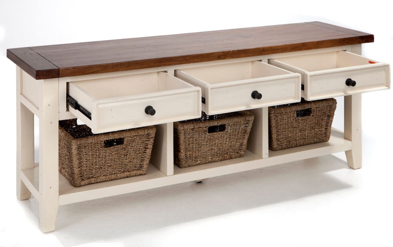 3 Basket Console Table