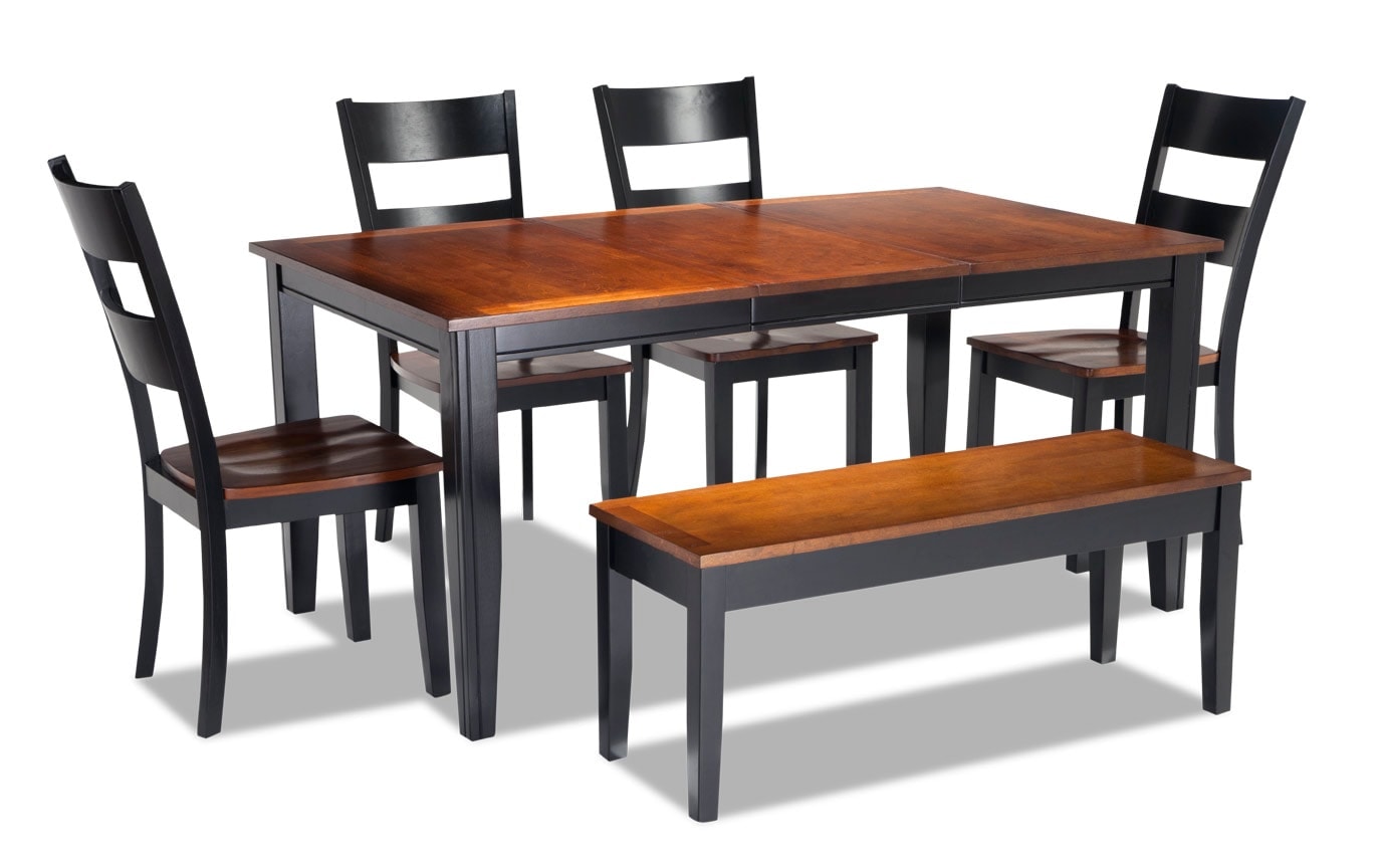 Blake 6 Piece Dining Set With Storage Bench Bobscom