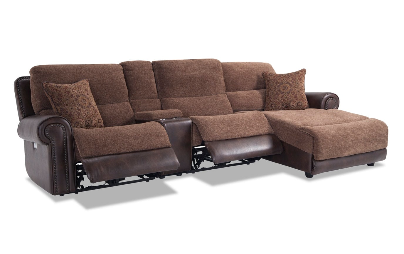 Dallas 4 Piece Power Reclining Left Arm Facing Sectional