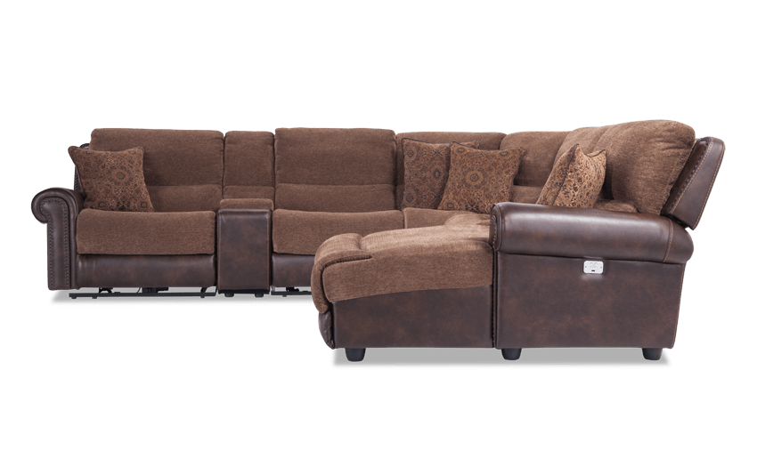 Dallas 6 Piece Power Reclining Left Arm Facing Sectional