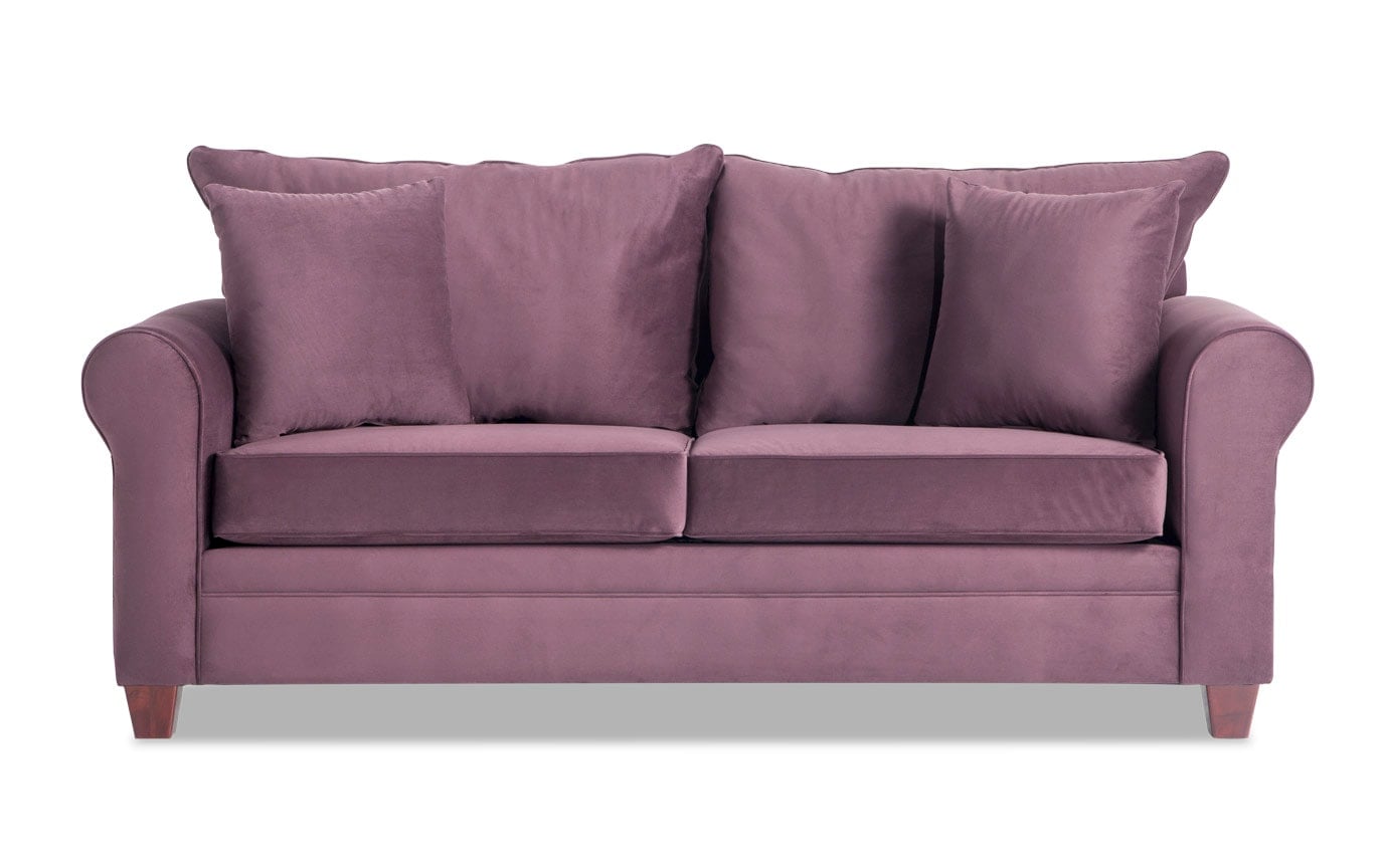 Banner Double Plum Sofa Outlet Bob S Furniture Gallery Slider Image 1