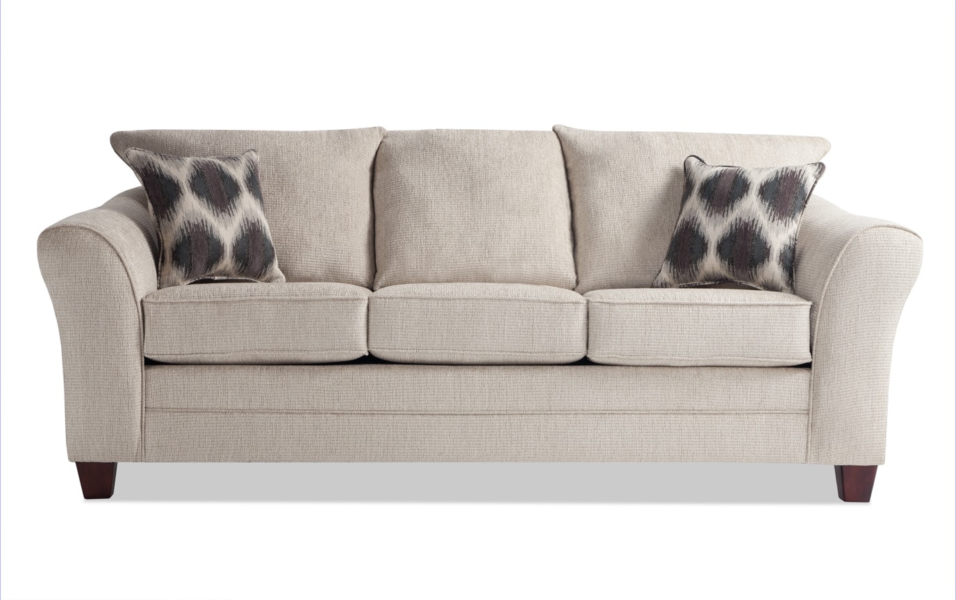 Adrina Taupe Sofa Outlet Bob S Furniture Gallery Slider Image 1
