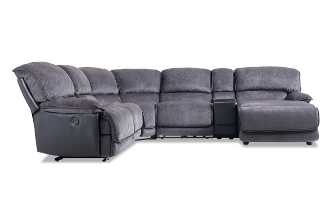 Sectionals Bob S Furniture Dawson 6 Piece Left Arm Facing Sectional