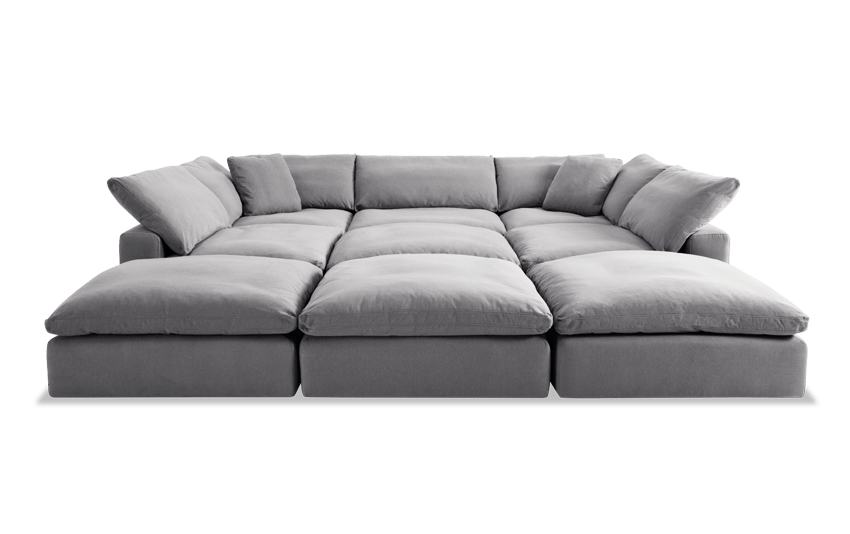 Dream Gray Modular 9 Piece Sectional