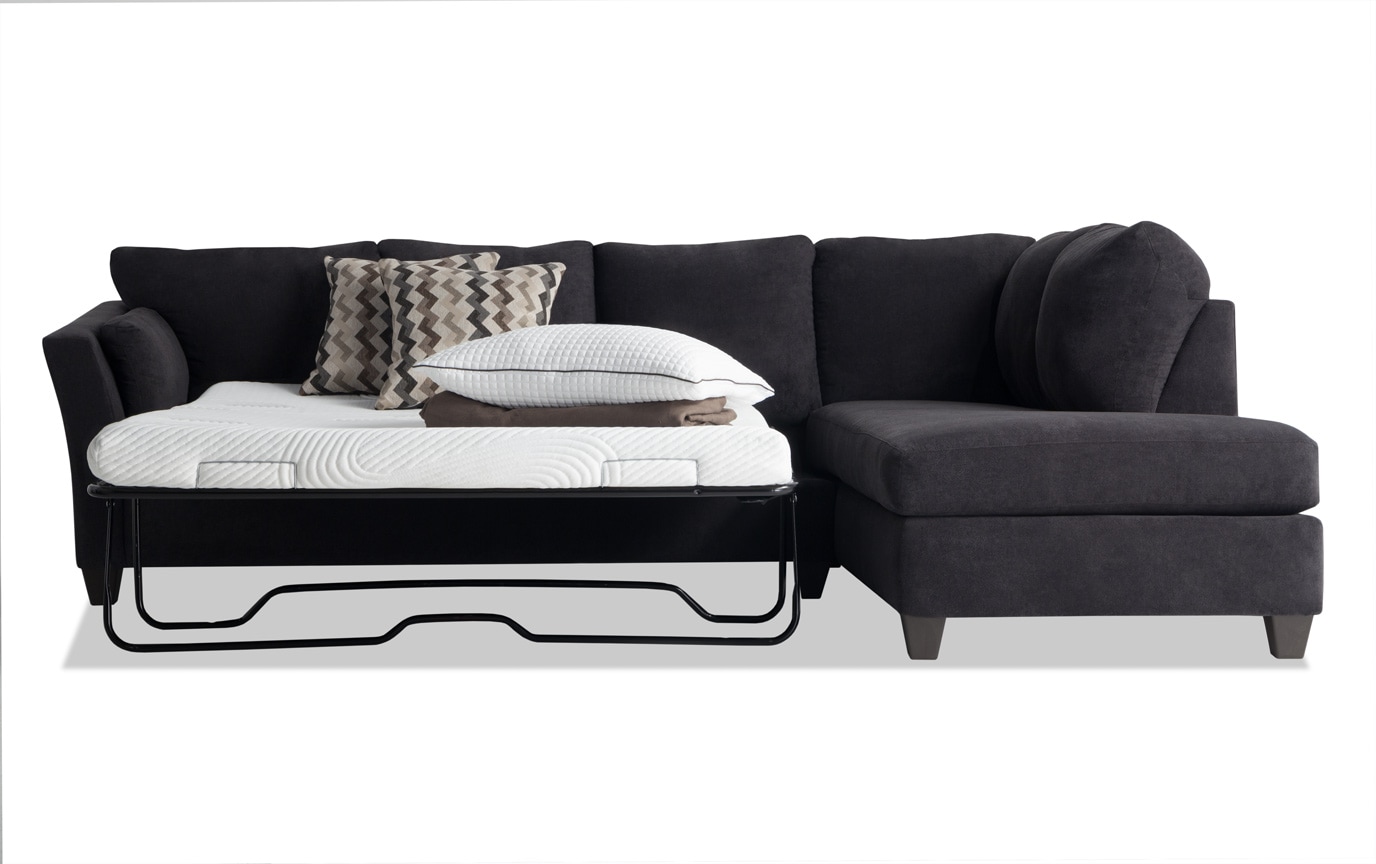 Virgo 2 Piece BobOPedic Gel Left Arm Facing Queen Sleeper Sectional