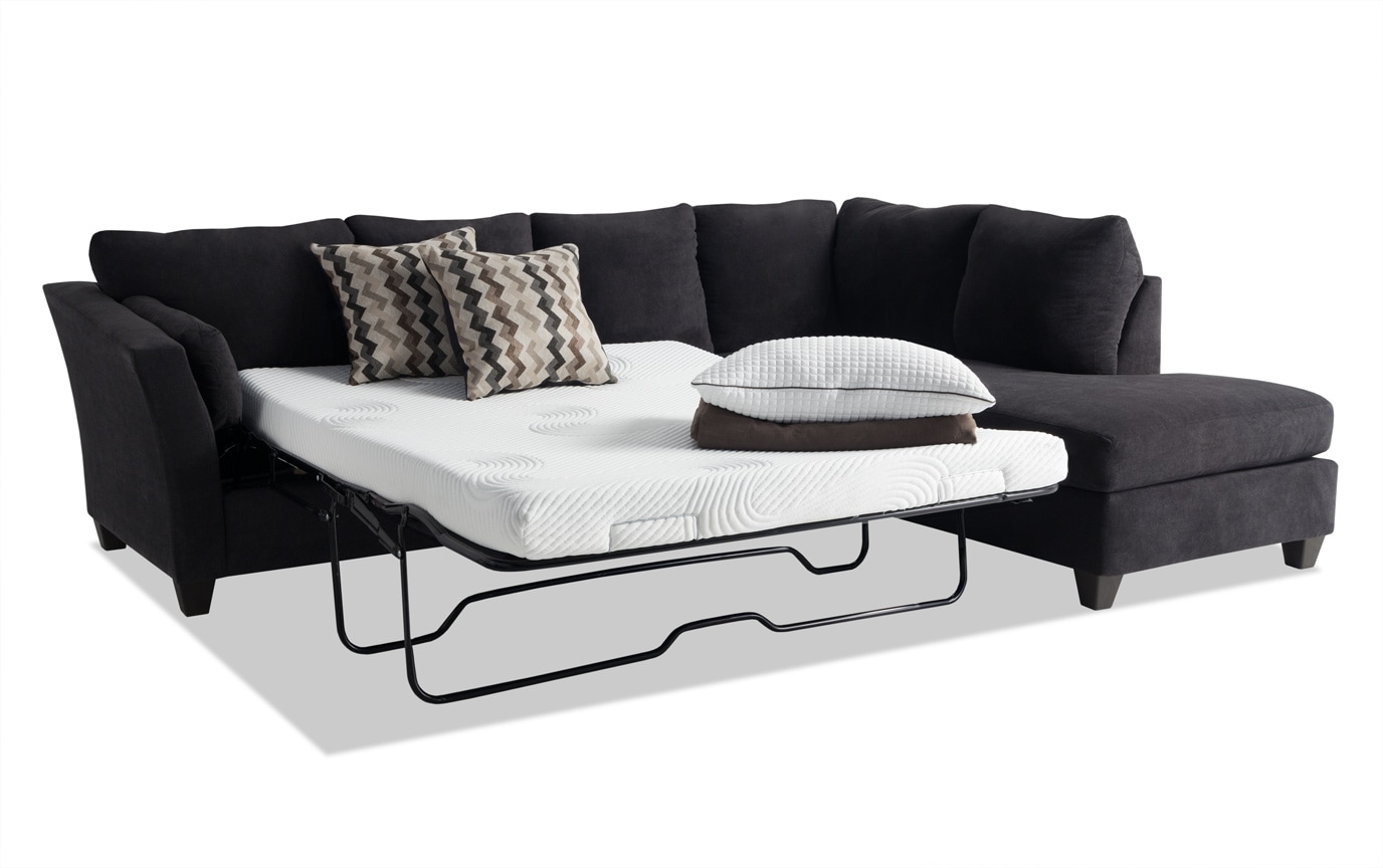 Virgo 2 Piece BobOPedic Gel Left Arm Facing Queen Sleeper Sectional